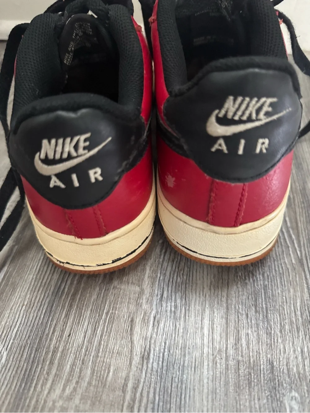 2016 Nike Air Force 1 ‘Gym Red’ Low Top Sneakers in Red, White & Black